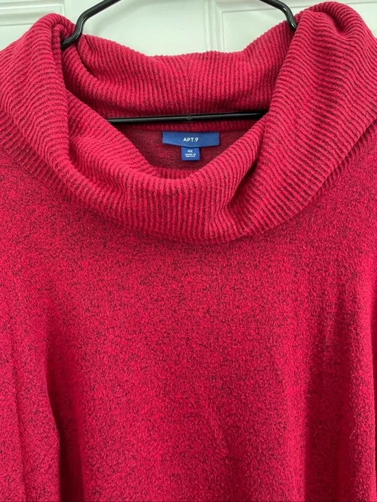 Apt. 9 Crimson Cowl Neck Women's Sweater - Picture 5 of 8
